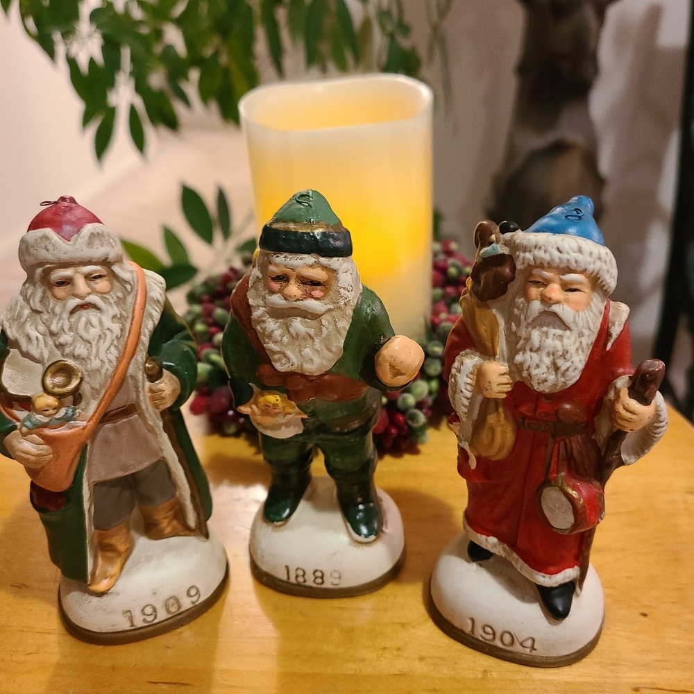 *3 Memories of Santa Collectible Santas, By Don Warning
